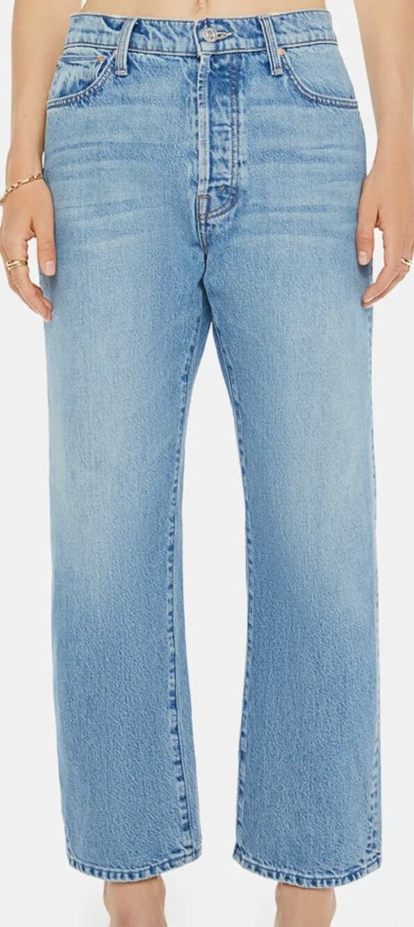 Mother Jeans Ditcher Crop High Rise Relaxed 100% Cotton Leg Leap of Faith 27
